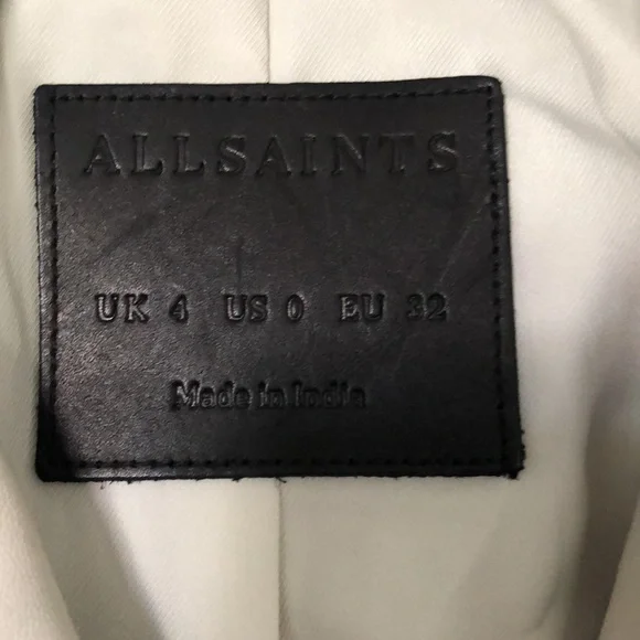 Allsaints Balfern leather jacket Size 0